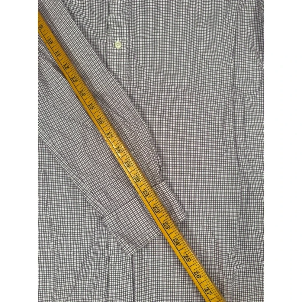 Polo Ralph Lauren Shirt Mens 16-41 Purple‎ Check Long Sleeve Button Up Cotton - Picture 5 of 10